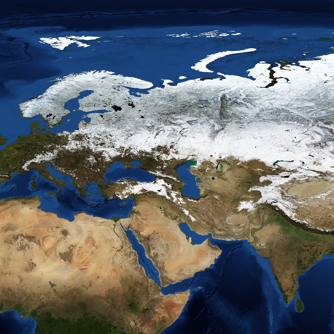 Blue Marble: Next Generation w/ Topography and Bathymetry, January