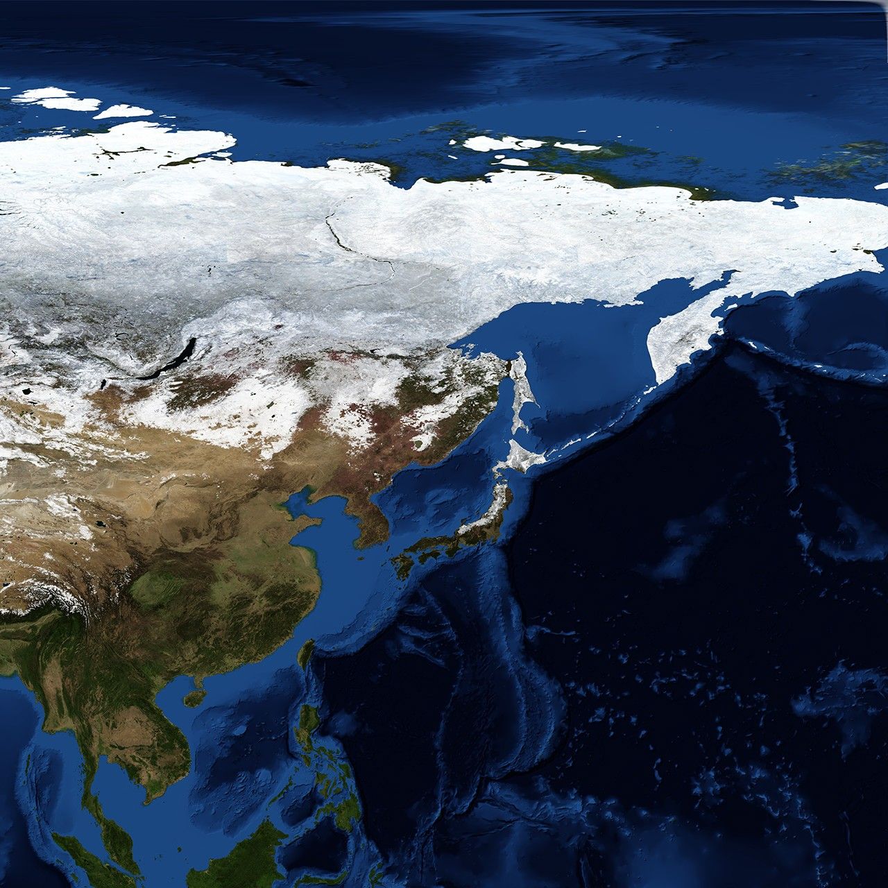 Blue Marble: Next Generation w/ Topography and Bathymetry, January