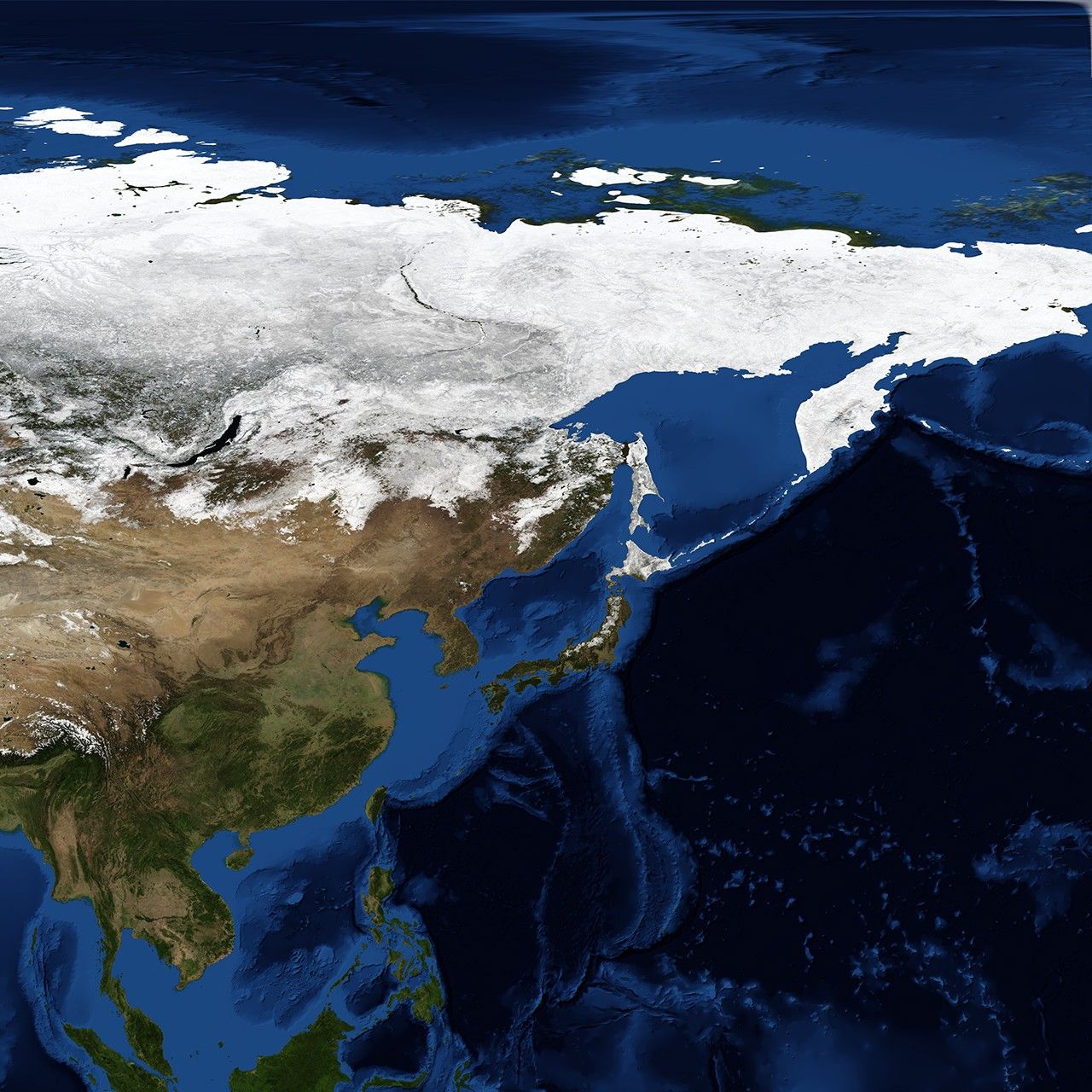 Blue Marble: Next Generation w/ Topography and Bathymetry, March