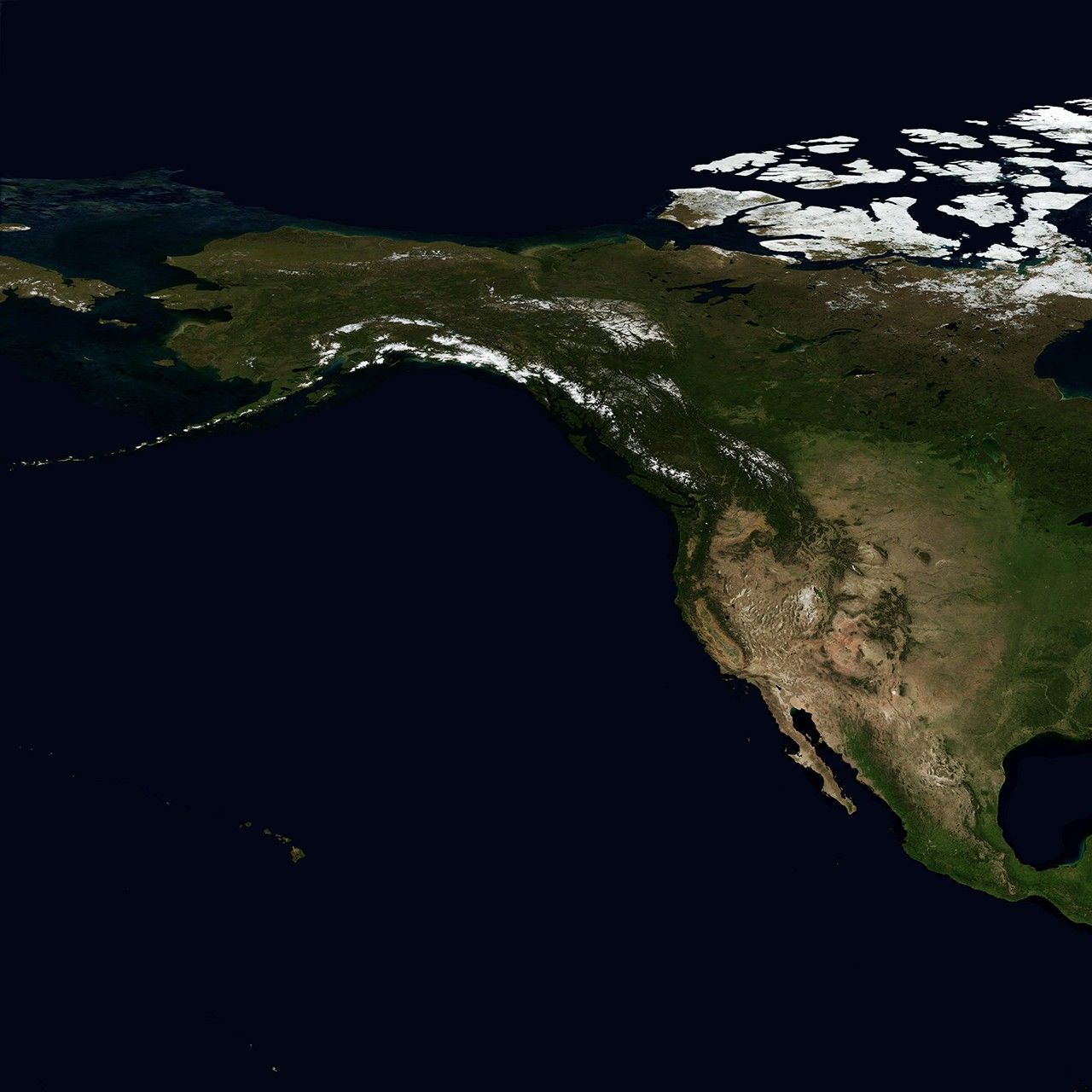 Blue Marble: Next Generation w/ Topography, August