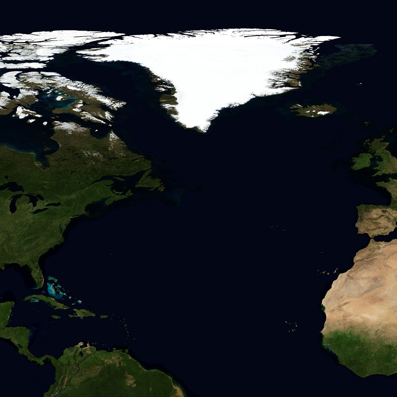 Blue Marble: Next Generation w/ Topography, August