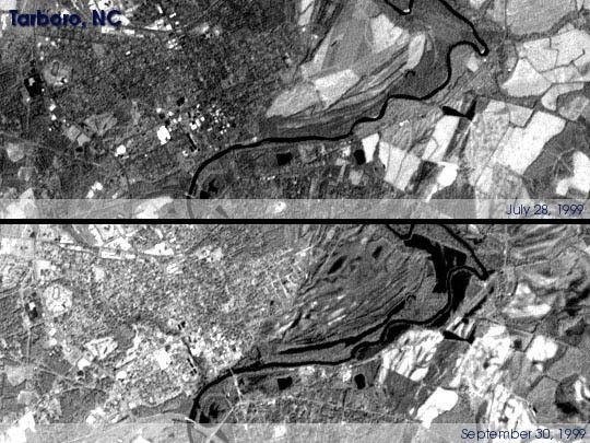 Flooding in Tarboro, North Carolina