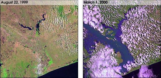 Landsat 7 Views Mozambique Flooding