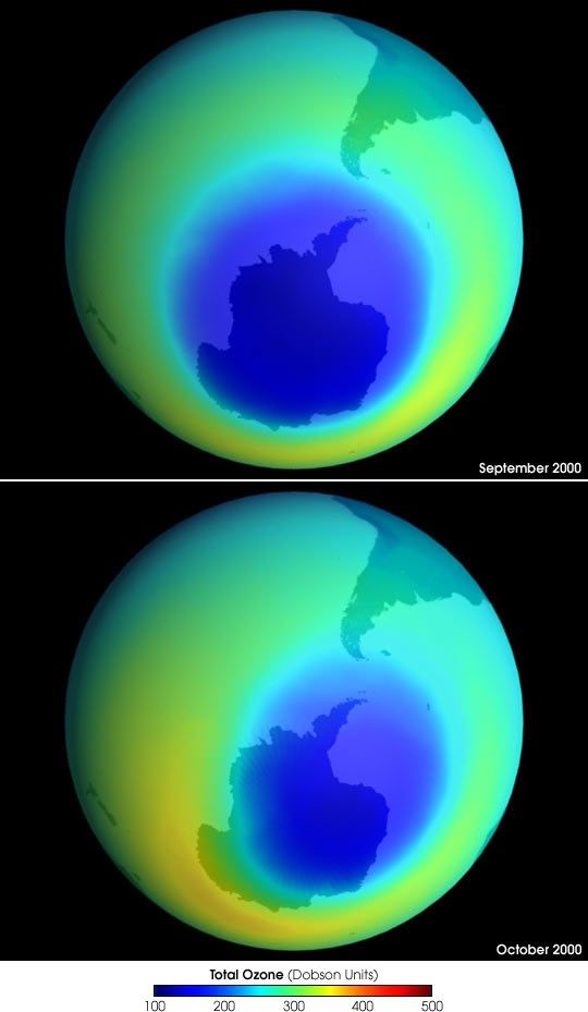 Antarctic Ozone Hole, 2000 - NASA Science