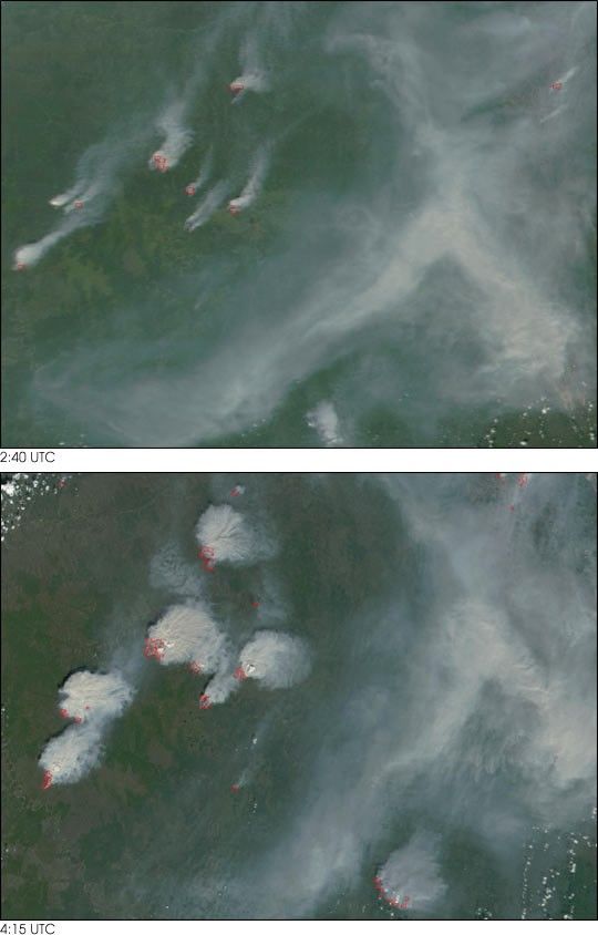 Large Outbreak of Fires near Yakutsk, Russia