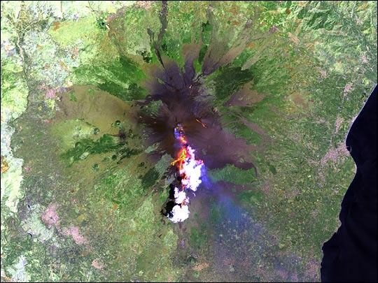 Lava Flows on Mt. Etna