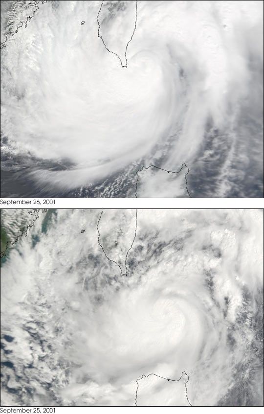 Typhoon Lekima Approaching Taiwan