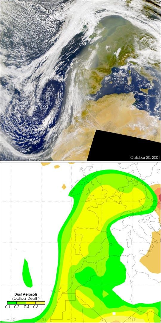 Predicted Dust Movement Matches Satellite Images