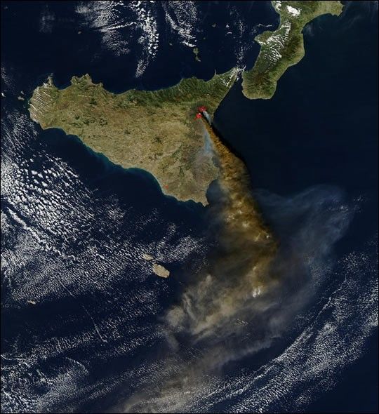 
			Eruption of Sicily's Mt. Etna - NASA Science			
