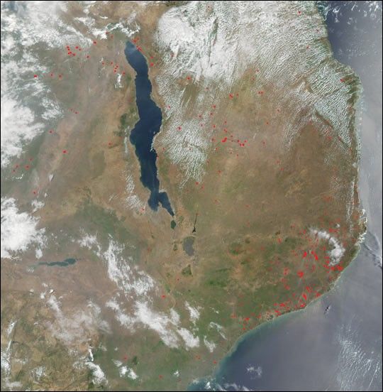 Fires in Mozambique