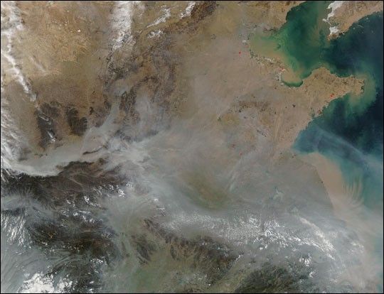Pollution over China