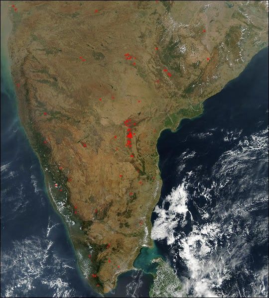 Fires in Southern India