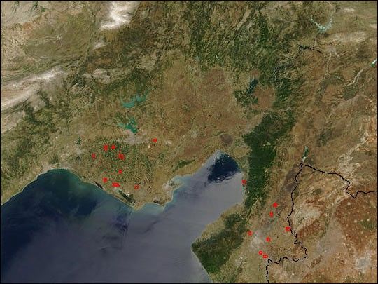 Fires in Turkey's Adana Region