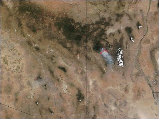 
			Fires in Arizona and New Mexico - NASA Science			