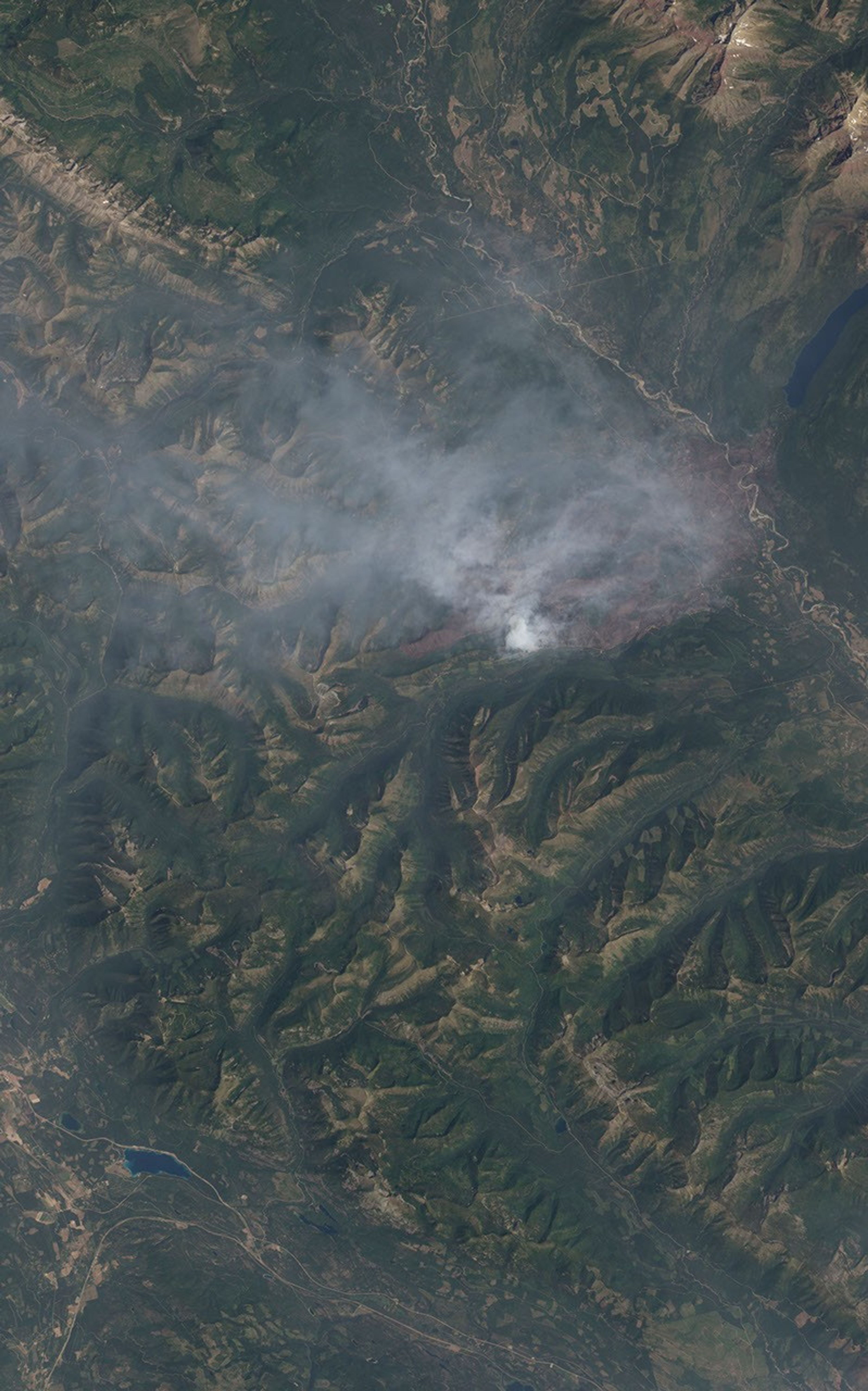 Fires in Montana and Alberta