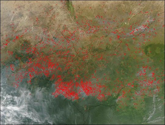 Fires in Central Africa
