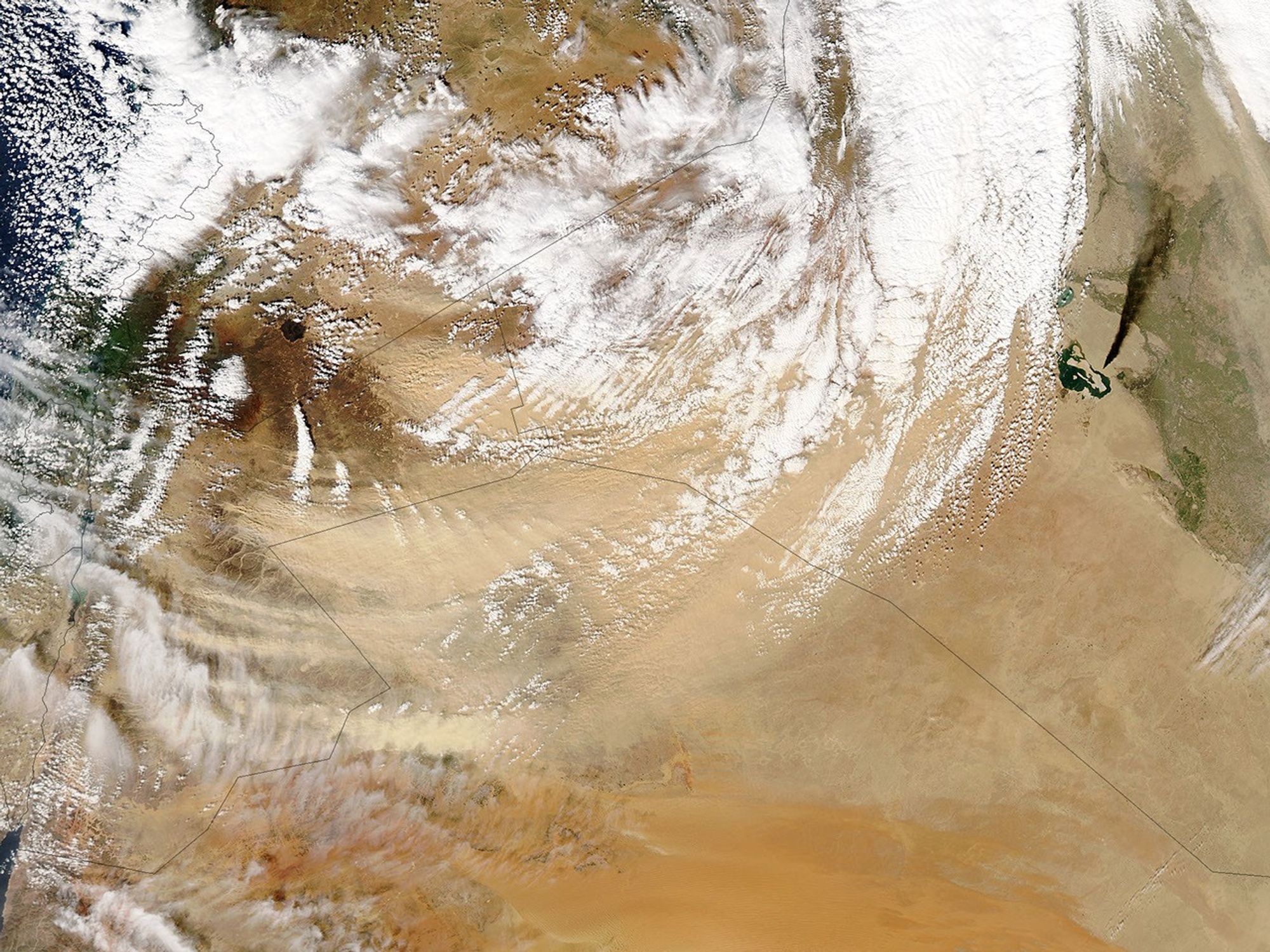 Dust Storm over Jordan