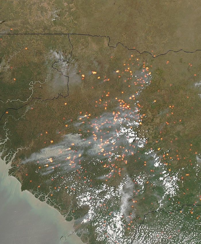 Fires in Guinea