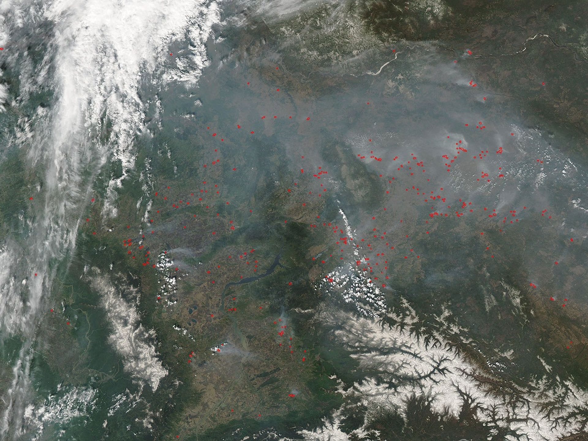 Fires in South-Central Russia