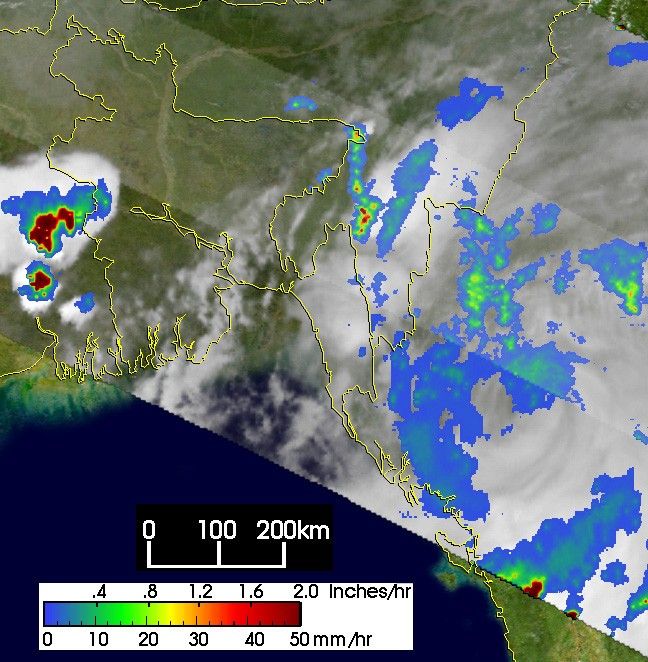 Tropical Storm brings Heavy Rains to Burma