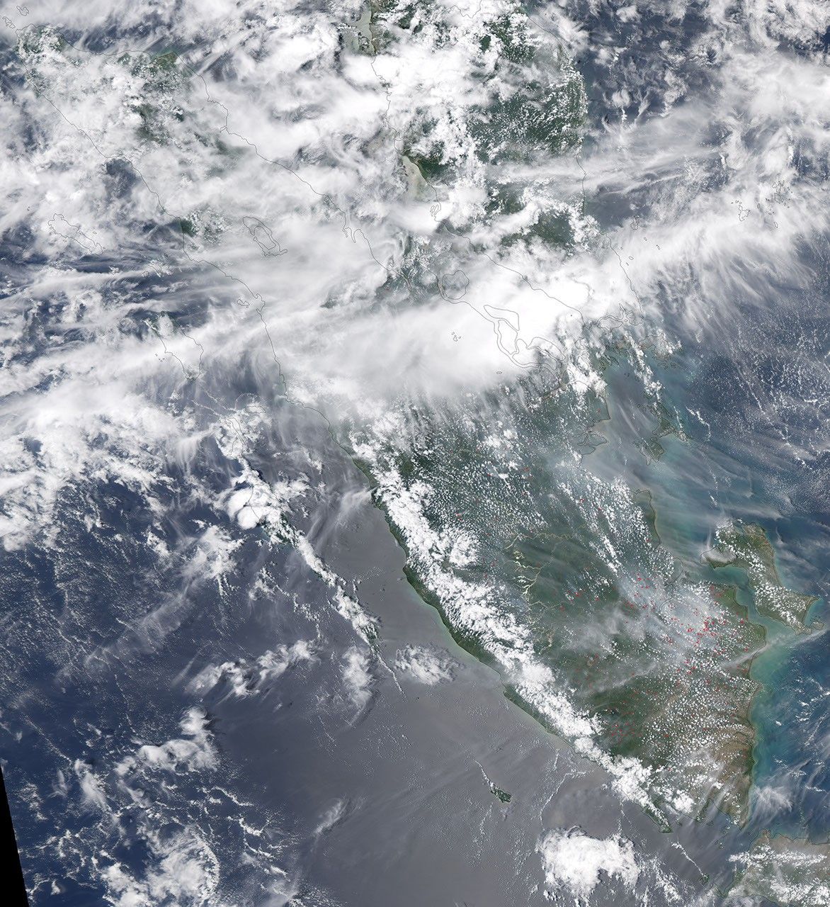 Fires on Borneo and Sumatra