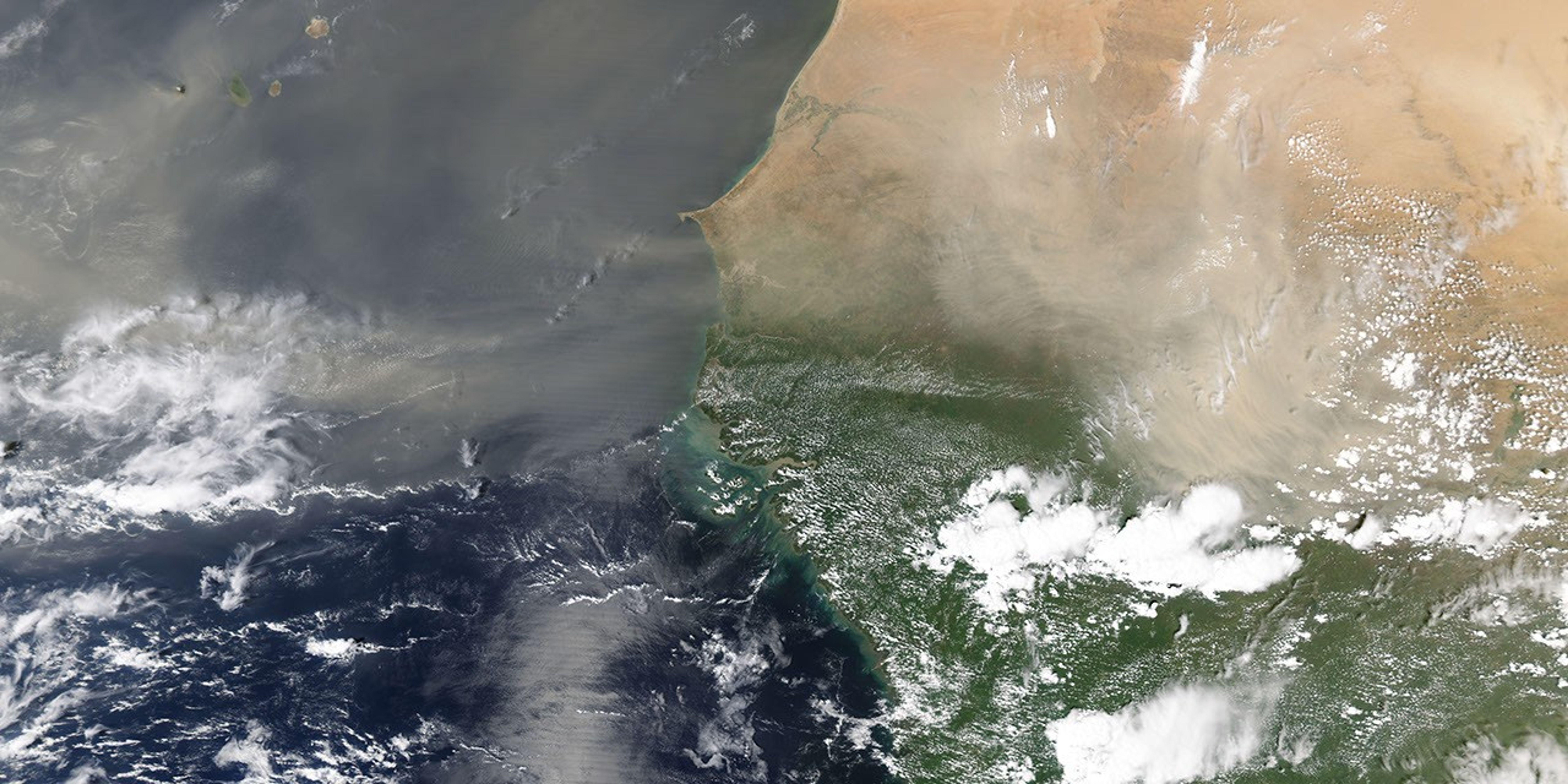 Dust blowing off West Africa