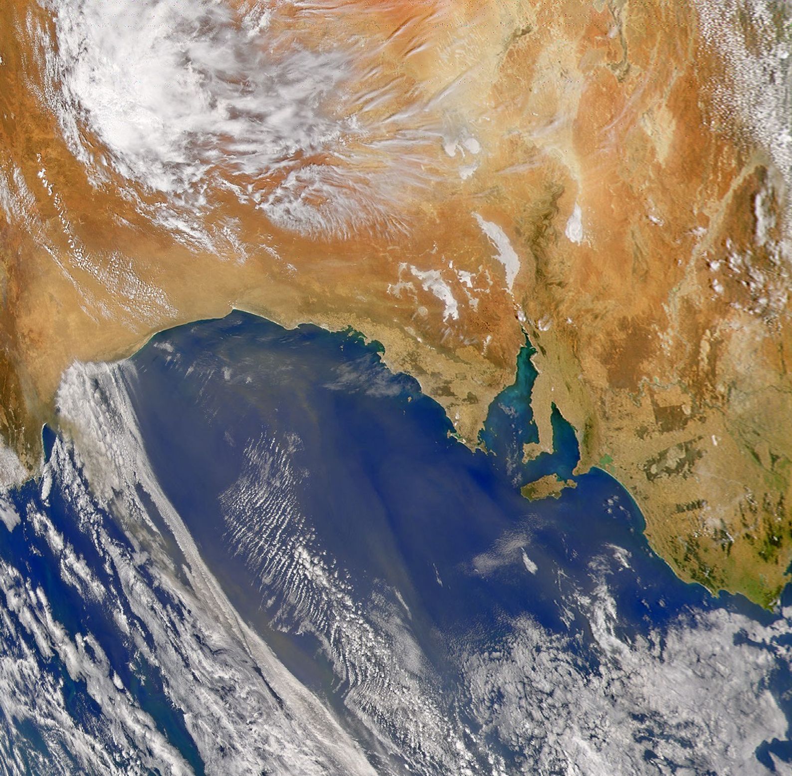 Smoke Over Great Australian Bight