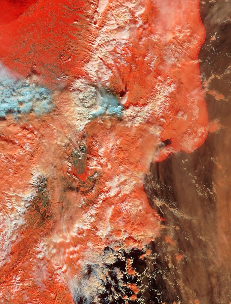 Ash Cloud from Shiveluch Settles on Kamchatka