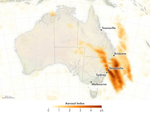 Dusty, Smoky Skies in Australia