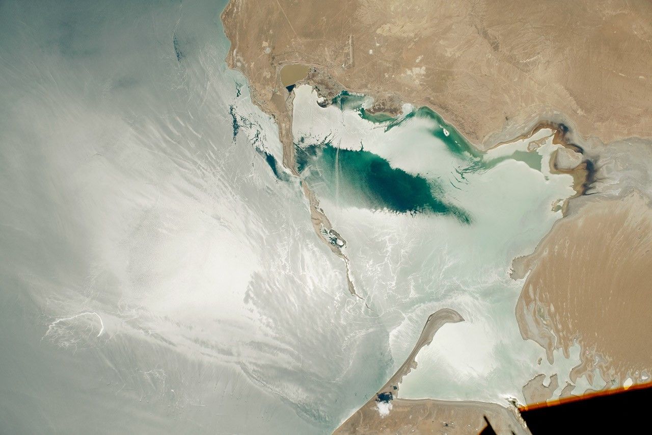Sunglint on Turkmenbashi Gulf - NASA Science