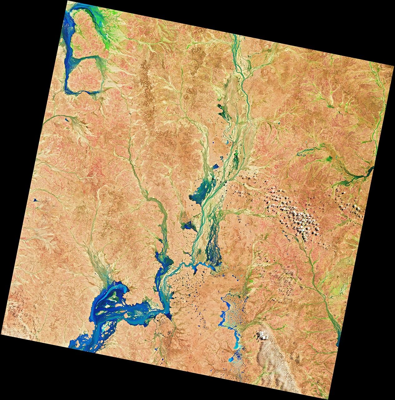 Swollen Rivers in Channel Country