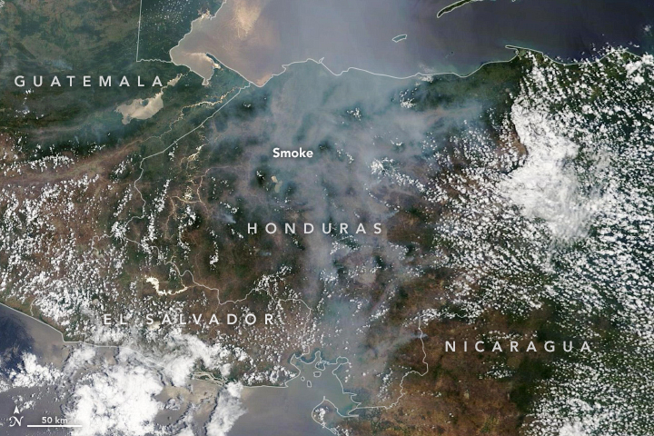 Smoke Hangs Over Honduras