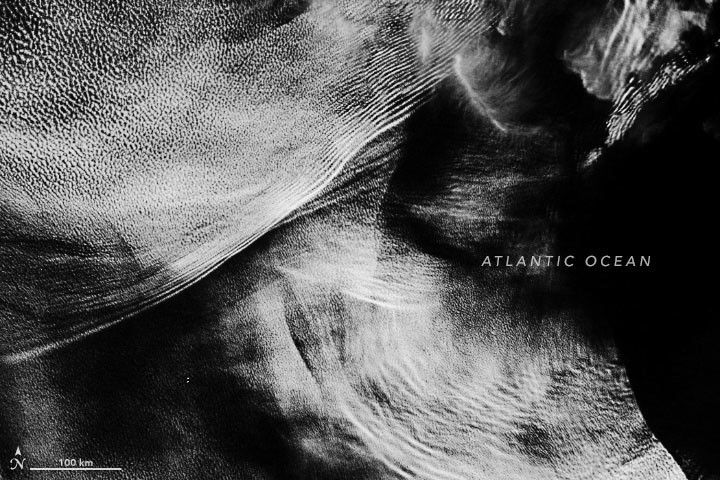 Nighttime Waves Over the South Atlantic