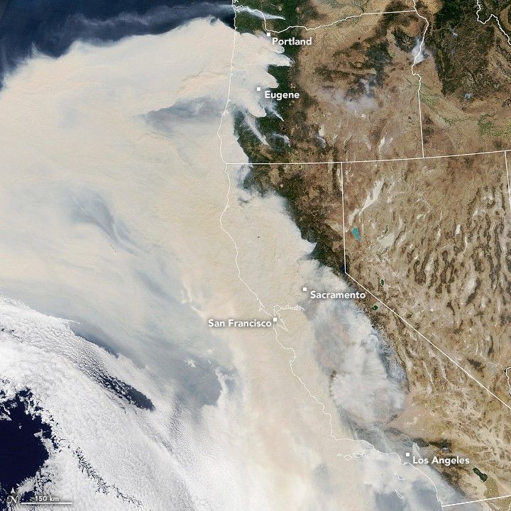 A Wall of Smoke on the U.S. West Coast