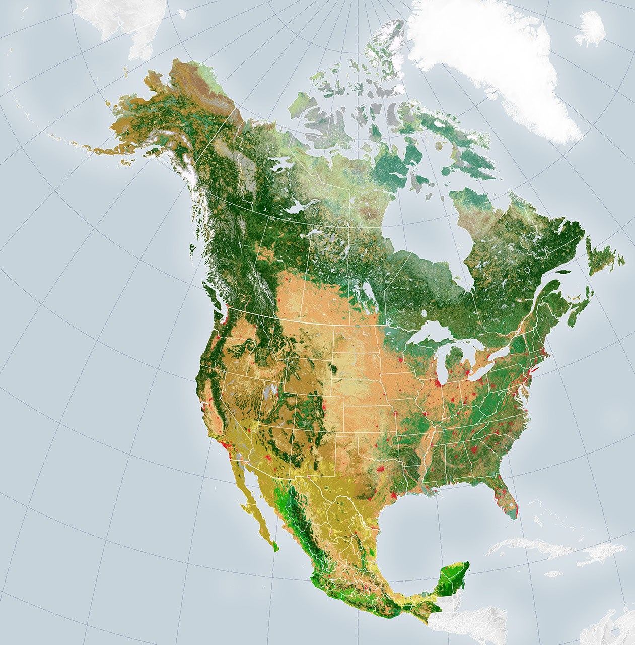 Satellite Mappers Have North America Covered