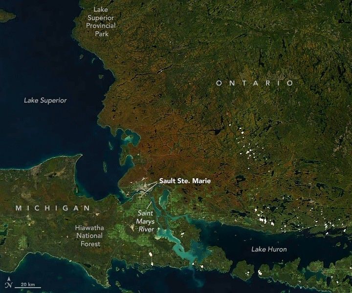 
			Autumn in Sault Ste. Marie - NASA Science			