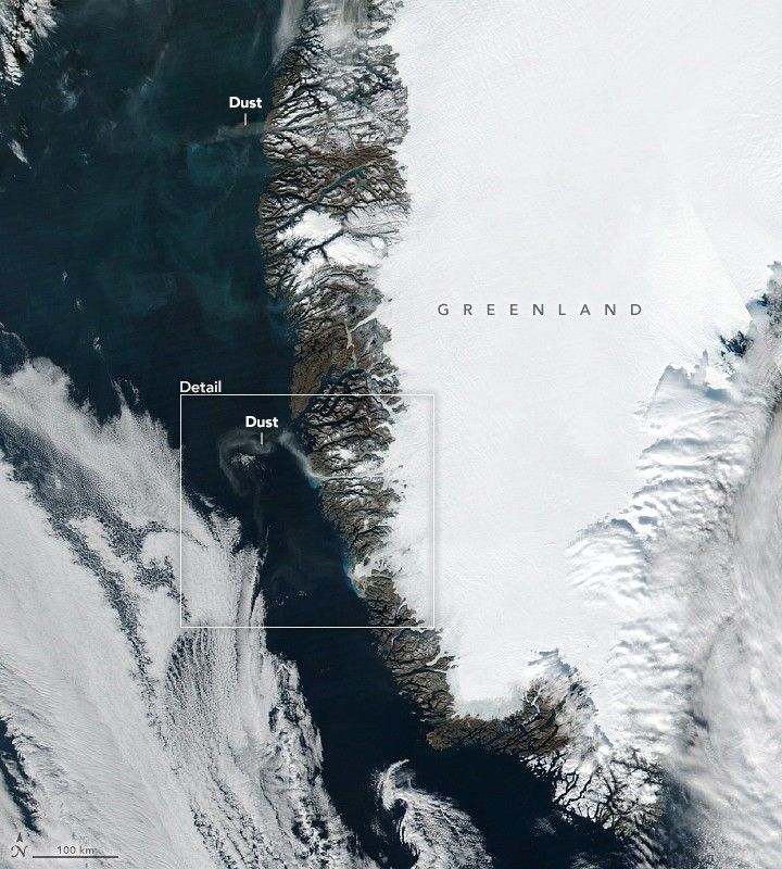 Dust Storms in Greenland