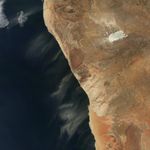 Dust blowing off Namibia