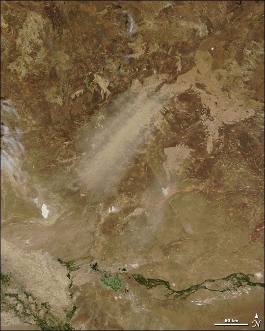 Dust Storm in Kazakhstan