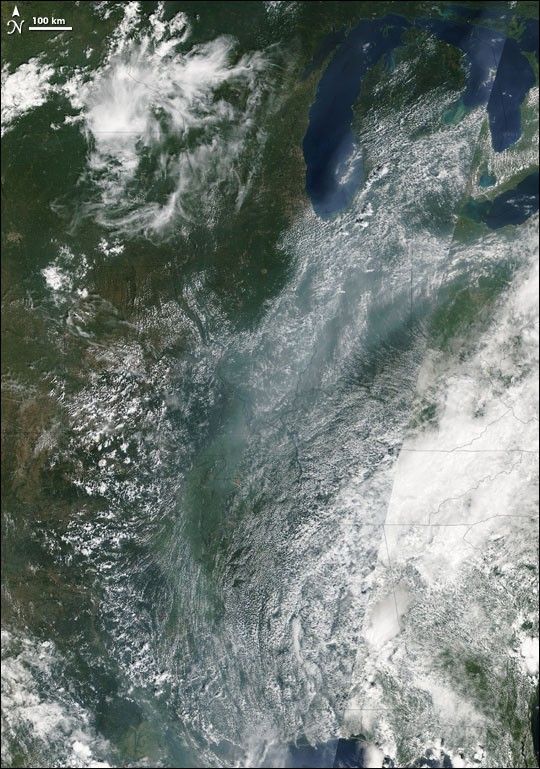 Haze Over the Midwestern United States