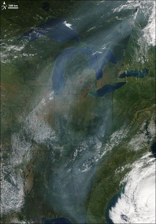 Haze Over the Midwestern United States