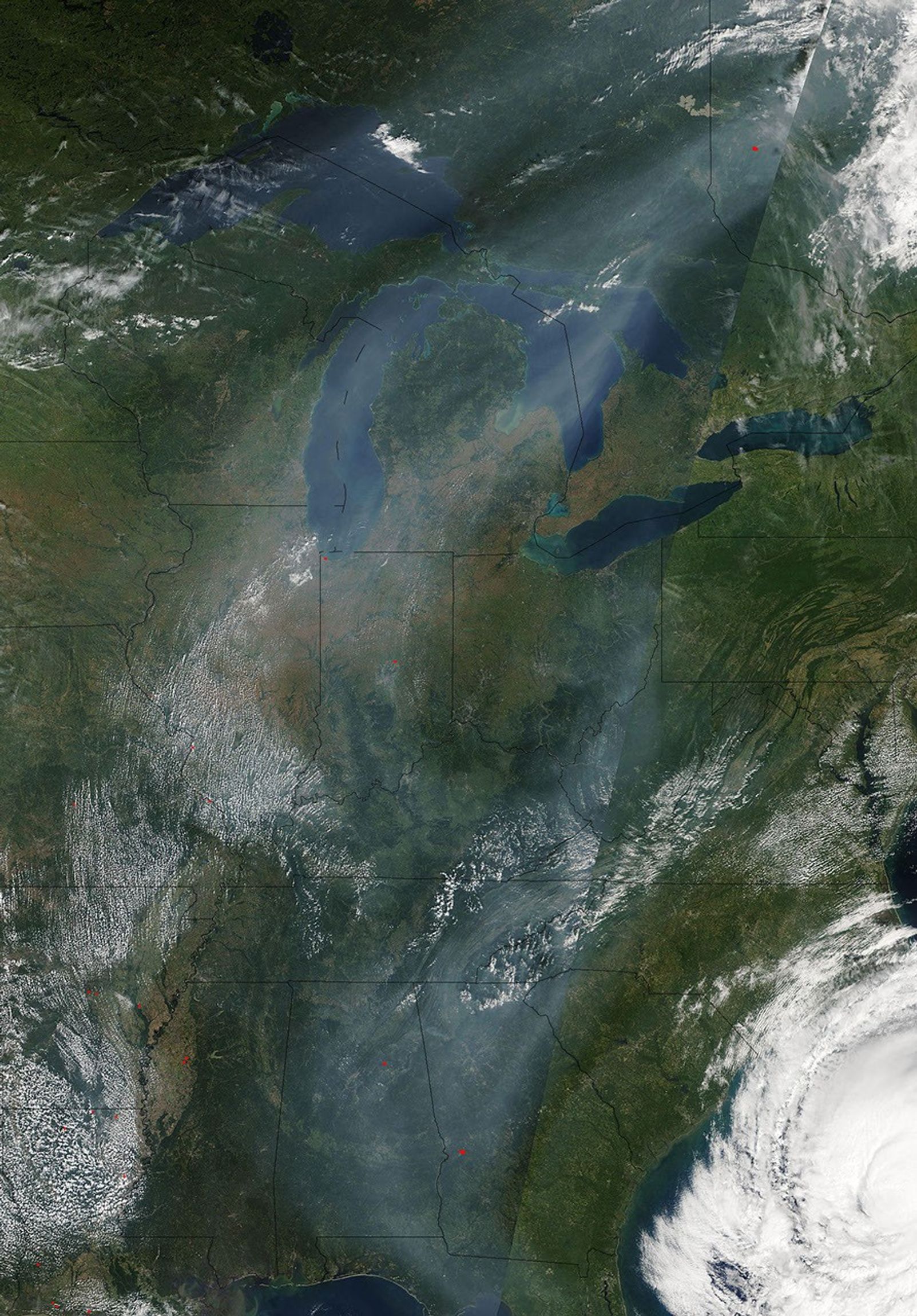 Haze Over the Midwestern United States