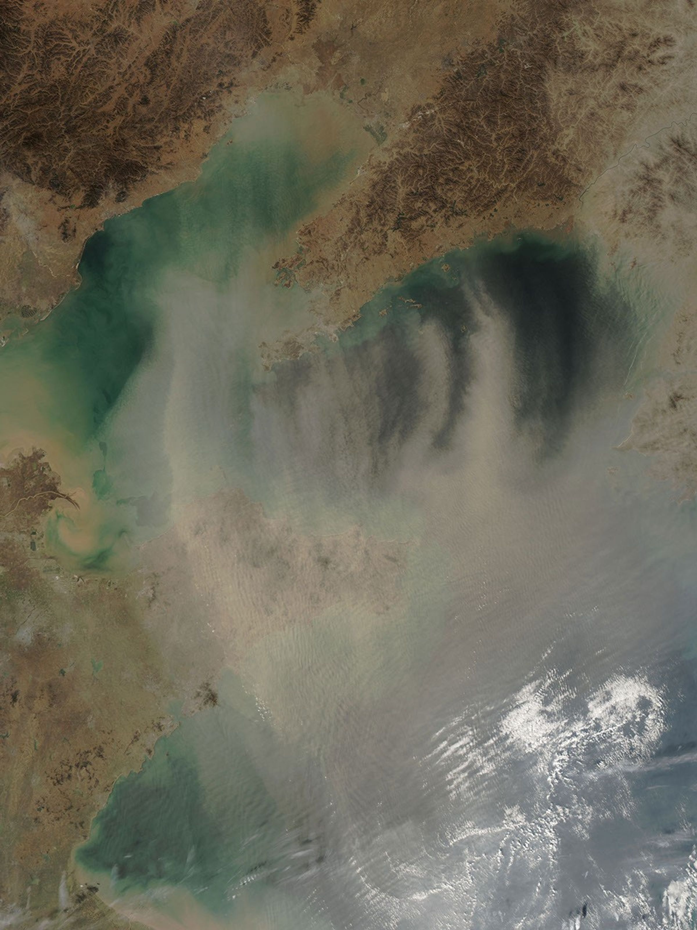 Dust Storm over the Yellow Sea
