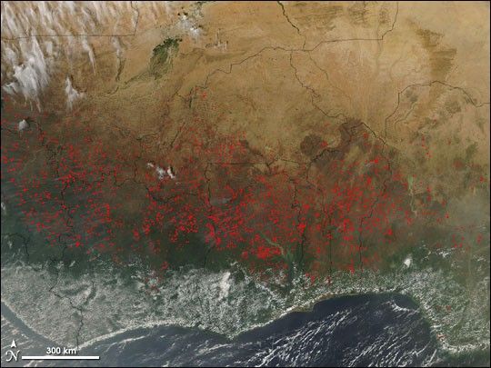 Fire Season in Northern Africa