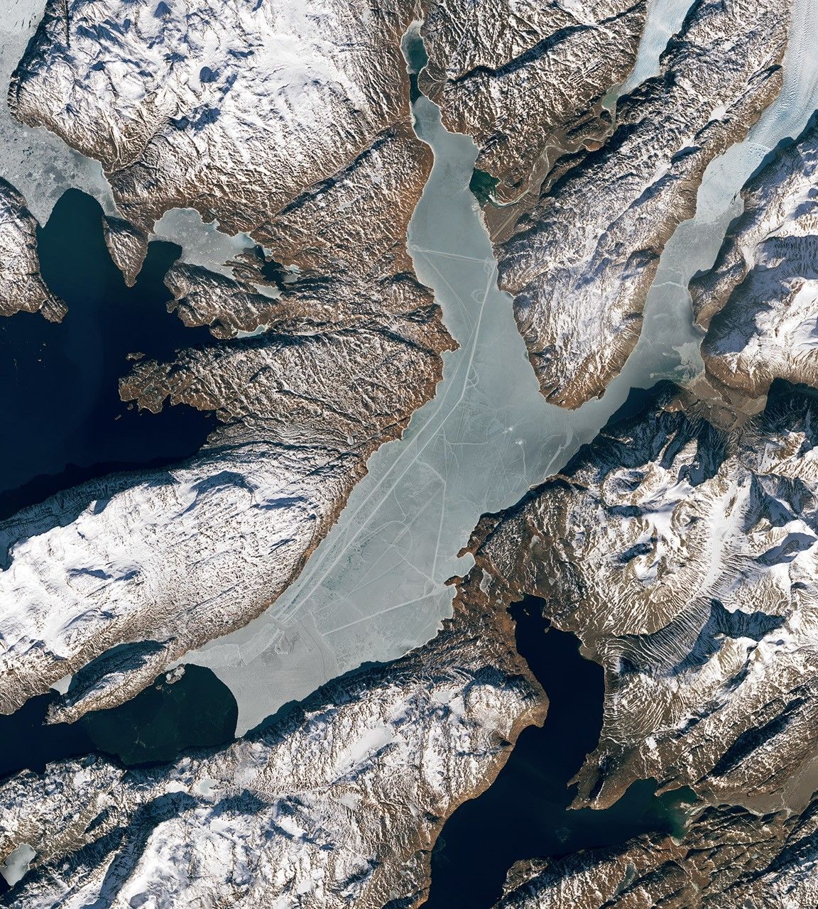 Curious Tracks Criss-Cross an Icy Fjord - NASA Science
