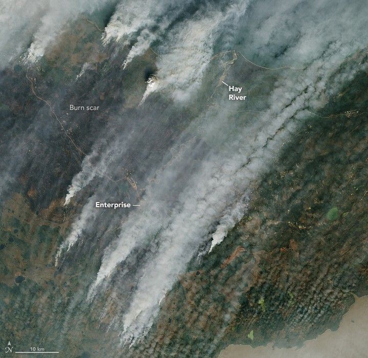 Wildfires Burn Near Hay River