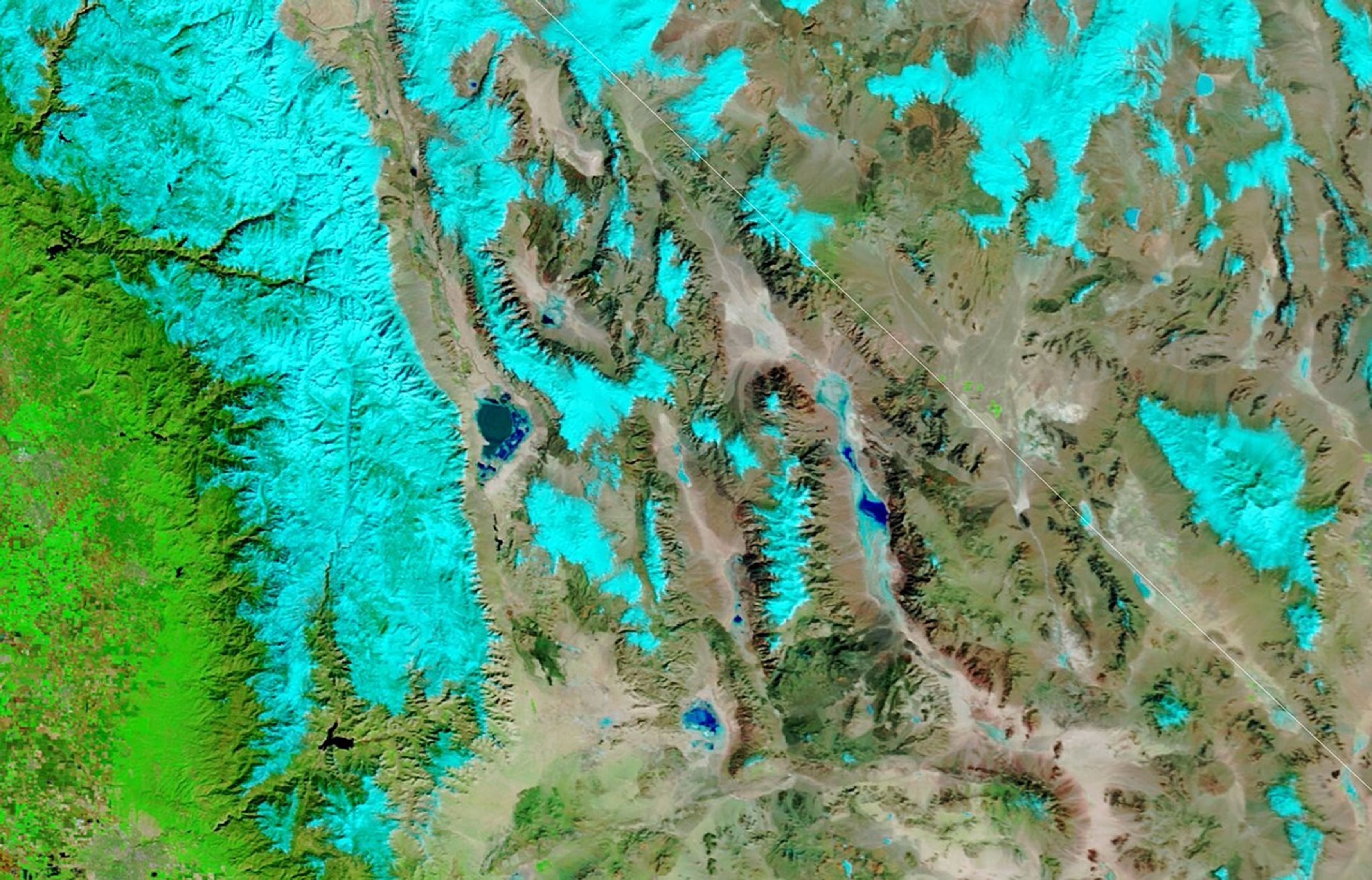 A Network of Dried Lakes