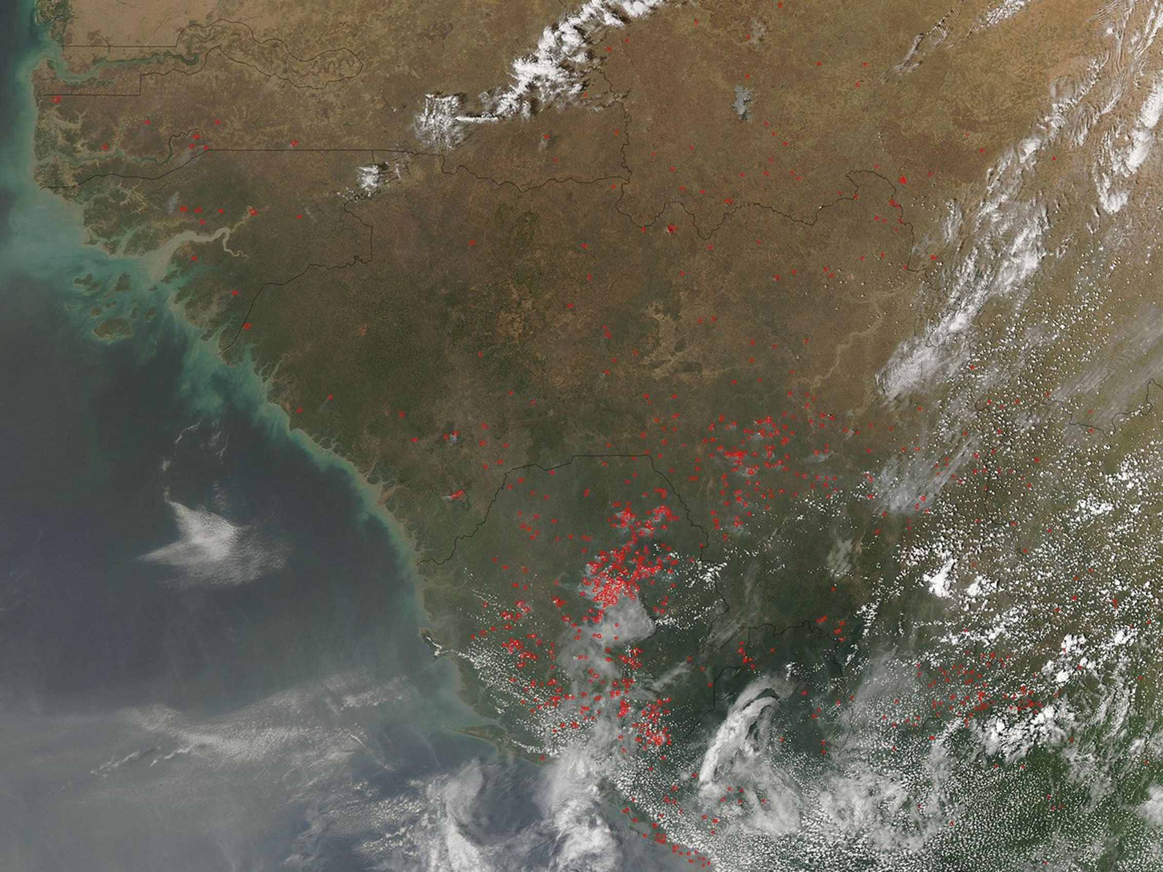 Fires in Western Africa
