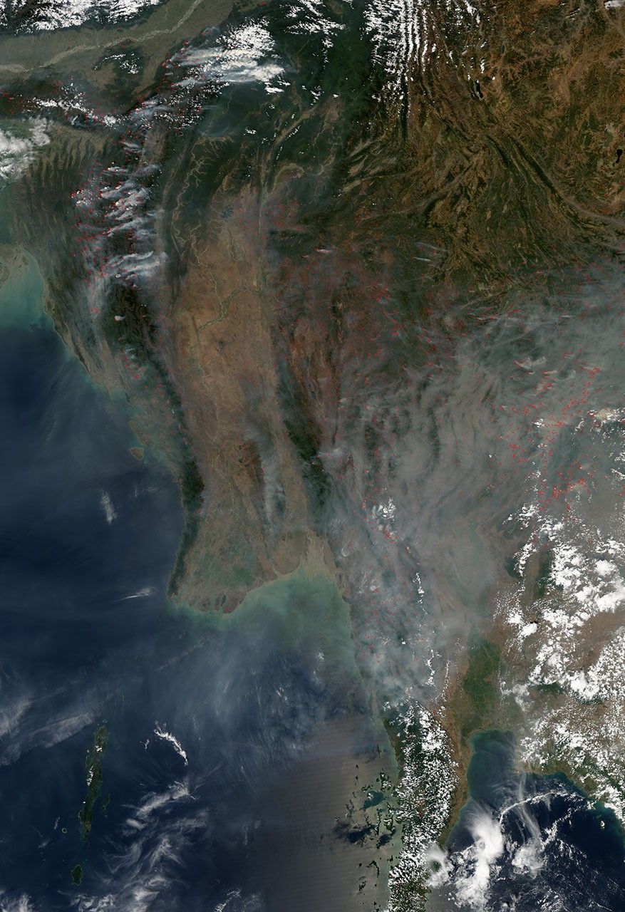 Fires in Myanmar
