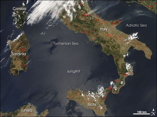 Fires in Italy
